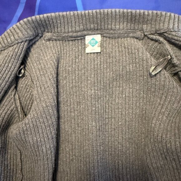🔥6/$10🔥 Tex Baby Sweater / Zip-Up Cardigan, 12 Months, Gray - Picture 4 of 7